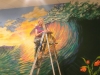 The Wave Glow Hot Yoga - Muralist Carolee Merrill