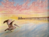 Malibu Seafood Mural - Pelican and Pier Mural