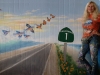Malibu Seafood Mural - Highway 1 Mural-  flying fish transforming into butterflies!