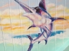 Malibu Seafood Mural - Swordfish Jumping