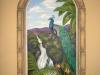 Peacock Waterfall Tropical Mural- Muralist Carolee Merrill