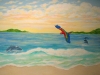 McCaw and Dolphin Tropical Mural- Muralist Carolee Merrill