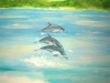 McCaw and Dolphin Tropical Mural- Muralist Carolee Merrill