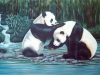 Playful Pandas Mural - Muralist Carolee Merrill